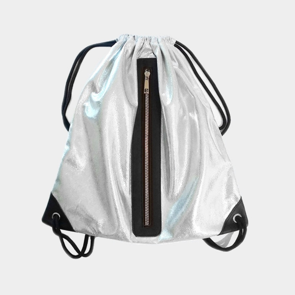 Metallic Drawstring Backpack Bag - image 2